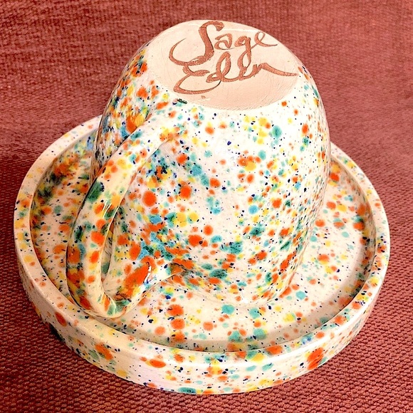 Handmade Ceramic Cup + Saucer Set - Picture 4 of 7